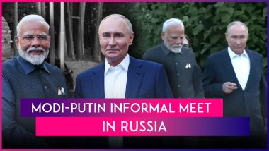 PM Narendra Modi Attends Informal Meeting Hosted by Russia President Vladimir Putin, Raises Issue of Indians Tricked To Join Russian Forces