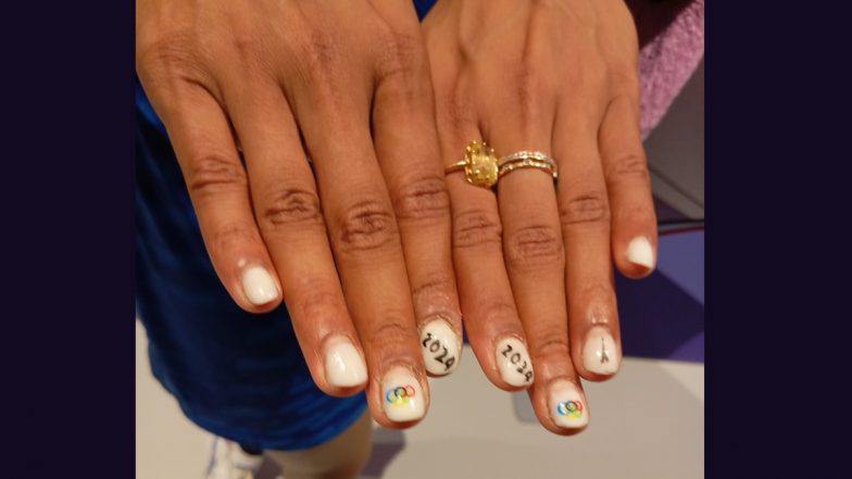 PV Sindhu Shows Off Her Special Nail Art After Qualifying for Women's Singles Badminton Pre-Quarterfinals Stage at Paris Olympics 2024 (See Pic)