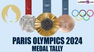 Paris Olympics 2024 Medal Tally Updated: China Continues to Dominate, USA in Second Place; India Slip to 60th Position