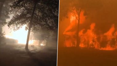 US Blaze: Park Fire Burns Over 1,78,000 Acres and Destroys 134 Structures in Northern California (Watch Video)