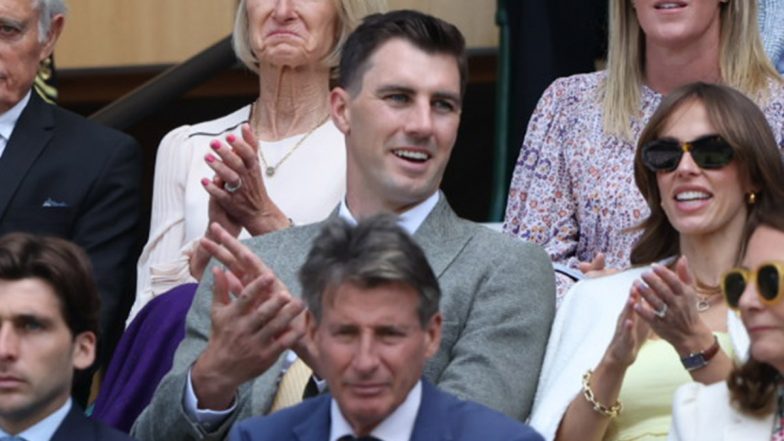 Pat Cummins Watches Novak Djokovic vs Jacob Fearnley Wimbledon 2024 Match at Centre Court (See Pic and Video)