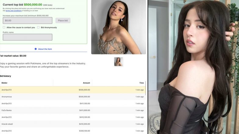 Gaming Session With Pokimane Auction: Twitch Fans Bid USD 500K To Play Video Games With Streamer Imane Anys at the CDawgVA 2024 Auction