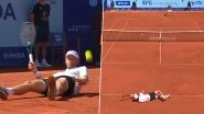 Quentin Halys Pulls Off Fascinating Shot Despite Falling Down During Swiss Open 2024 Quarterfinal Against Gustavo Heide (Watch Video)