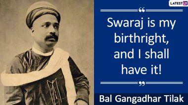 Lokmanya Balgangadhar Tilak Punyatithi 2024 Quotes and HD Images: Slogans, Inspirational Sayings and Wallpapers To Remember Bal Gangadhar Tilak on His Death Anniversary