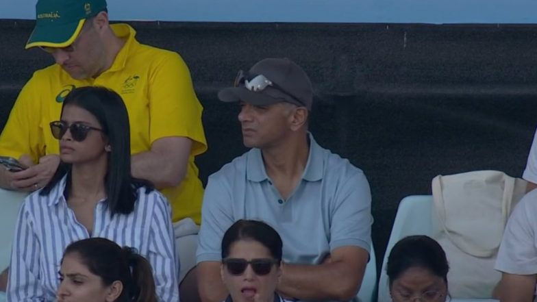 Rahul Dravid Spotted in Stands Watching India vs Argentina Men's Hockey Match at Paris Olympics 2024 (See Pic)