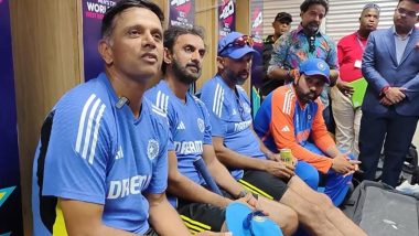 Rahul Dravid Gives Emotional Farewell Dressing Room Speech After Indian Cricket Team Clinch T20 World Cup 2024 Title, Says ‘It’s Been Such a Privilege’ (Watch Video)