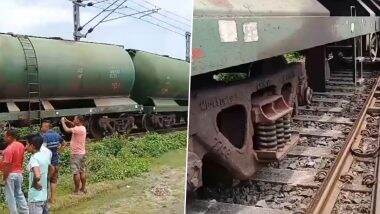 Another Train Accident: 2 Coaches of Goods Train Derail at Rangapani in West Bengal's Darjeeling District Weeks After Kanchenjunga Express Train Mishap at Same Location, Videos Surface