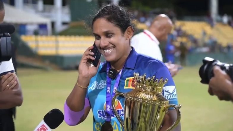 President Ranil Wickremesinghe Congratulates Captain Chamari Athapaththu Over Phone Call After Sri Lanka Win Women’s Asia Cup T20 2024 Title (Watch Video)