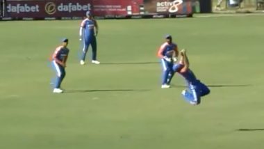 IND vs ZIM 3rd T20I 2024: Avesh Khan Shocked by Ravi Bishnoi's Wonder Grab in India's Win Against Zimbabwe (Watch Video)