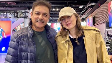 Ravi Shastri Meets Tennis Legend Maria Sharapova at Wimbledon 2024, Calls Her ‘Fashion Icon’ (See Picture)