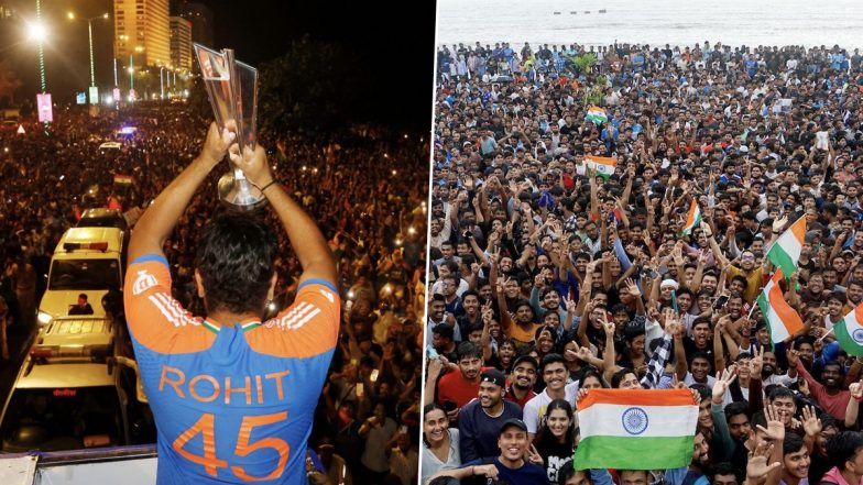 Rohit Sharma Shares Pics From Team India’s T20 World Cup 2024 Victory Parade in Mumbai, Says 'This is For You'