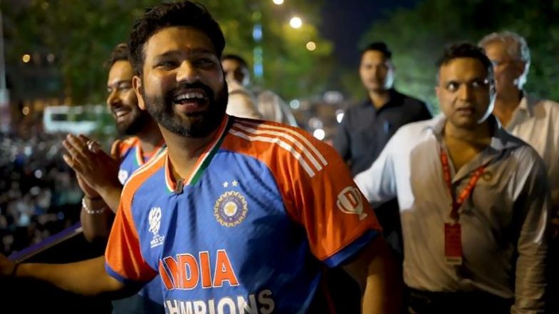 Rohit Sharma Shares His Feelings on Being Part of T20 World Cup 2024 Victory Parade in Mumbai, Says ‘It’s a Very Proud Moment’ (Watch Video)