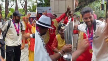 Rohit Sharma, Suryakumar Yadav, Rishabh Pant and Other Indian Cricket Team Players Flaunt Their Dancing Skills As T20 World Champions Receive Grand Welcome in Delhi (Watch Video)