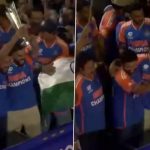 Virat Kohli, Rohit Sharma Lift ICC T20 World Cup 2024 Trophy in Front of Sea of Fans in Mumbai During Team India’s Victory Parade in Mumbai, Video Goes Viral