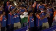 Virat Kohli, Rohit Sharma Lift ICC T20 World Cup 2024 Trophy in Front of Sea of Fans in Mumbai During Team India’s Victory Parade in Mumbai, Video Goes Viral