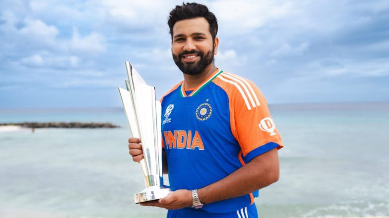 Special Car Dedicated to T20 World Cup 2024 Winning Captain Rohit Sharma Spotted at Swami Vivekananda International School, Video Goes Viral