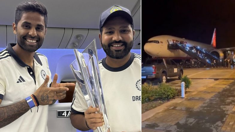 Team India’s Special Flight ‘AIC24WC’ From Barbados to Delhi Is Now ‘Most Tracked Flight’ As T20 World Cup 2024 Champions Head Home