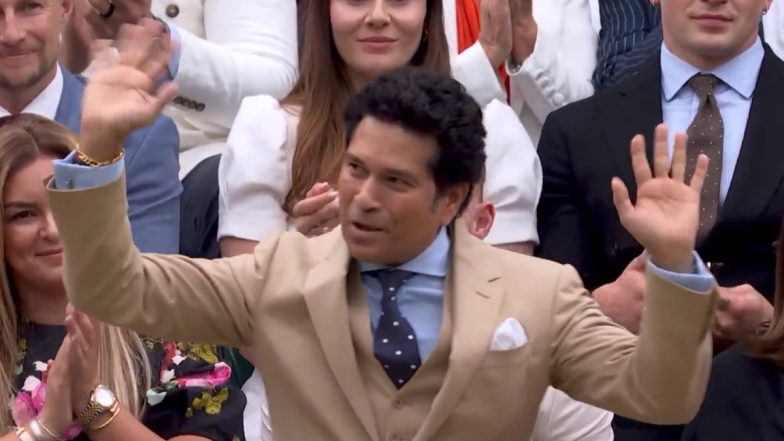 Wimbledon Welcomes Sachin Tendulkar to Centre Court With Special Video As Master Blaster Arrives To Attend Cameron Norrie vs Alexander Zverev Match