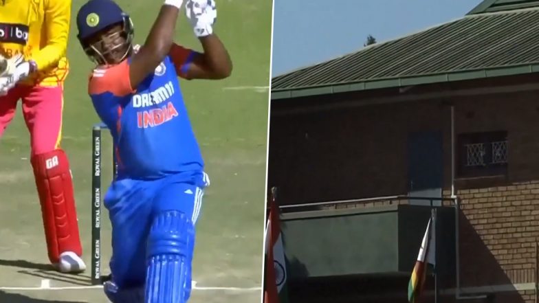 Sanju Samson Hits Brandon Mavuta for Massive 110M Six, Completes 300 Sixes in T20s During IND vs ZIM 5th T20I 2024 (Watch Videos)