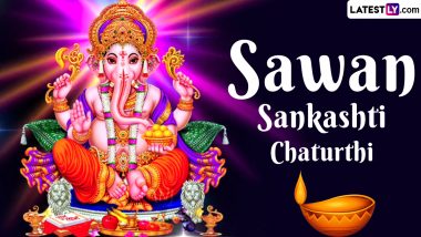 Sawan Sankashti Chaturthi 2024 Greetings: Wish Happy Gajanana Sankashti Chaturthi With Messages, Lord Ganesha HD Images and Wallpapers To Celebrate the Auspicious Day