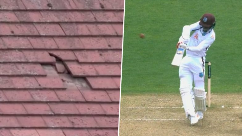 Shamar Joseph Smashes Tiles of Roof at Trent Bridge With Massive Six During ENG vs WI 2nd Test 2024, Video Goes Viral