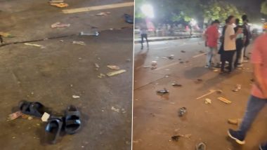 Viral Video Shows Slippers Lying on the Road After Team India’s Victory Parade in Mumbai