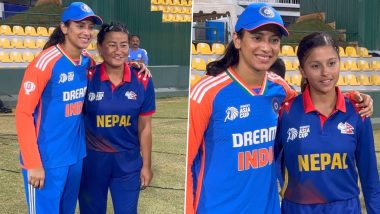 Nepal-Women Cricketers Queue Up To Click Pics With Star India Batter Smriti Mandhana After IND-W vs NEP-W Women's Asia Cup T20 2024 Match, Video Goes Viral