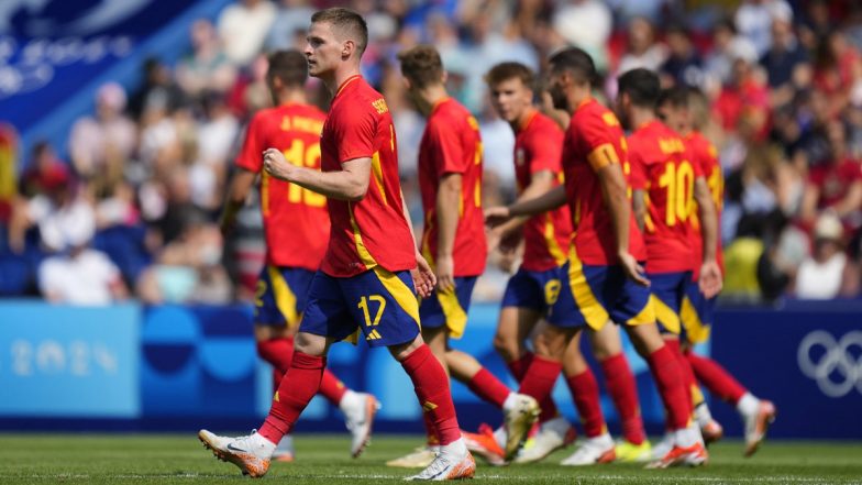 Uzbekistan 1-2 Spain, Paris Olympics 2024: Marc Pubill, Sergio Gomez Score As La Roja Secure Opening Victory of Summer Olympic Games