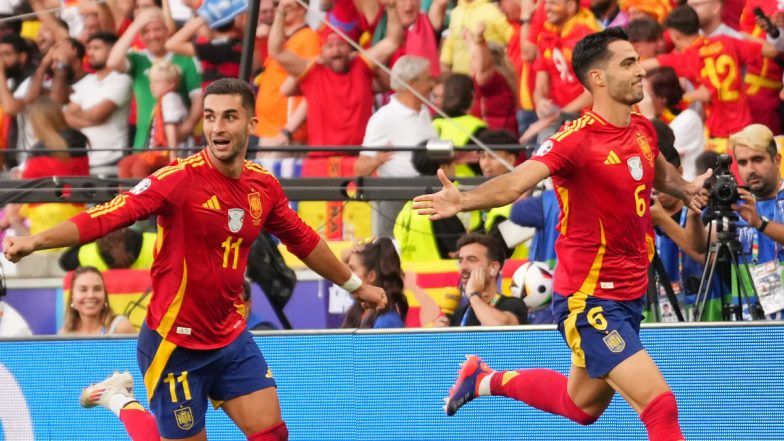 How To Watch ESP vs FRA UEFA Euro 2024 Semifinal Free Live Streaming Online in India? Get Free Live Telecast of Spain vs France Football Match Score Updates on TV