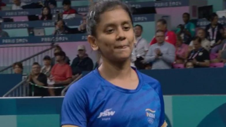 Sreeja Akula Beats Singapore’s Zheng Jian To Advance to Round of 16 of Women’s Singles Table Tennis Event at Paris Olympics 2024