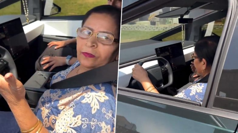 Indian Mother Drives Tesla Cybertruck, Her Desi Swag Is Unmissable in Viral Video