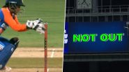 Debutante Uma Chetry Stumps Tazmin Brits, Umpire Rules It ‘Not Out’ and ‘No Ball’ As She Didn't Have Gloves Entirely Behind Stumps During IND-W vs SA-W 2nd T20I 2024 (Watch Video)