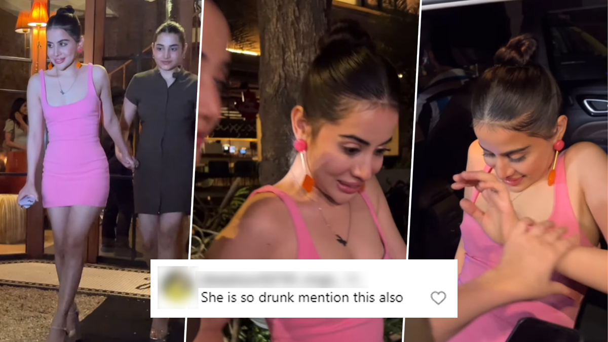 Uorfi Javed Struggles to Maintain Balance While Exiting Restaurant in Mumbai; Netizens Feel She’s ‘Drunk’ – LatestLY 