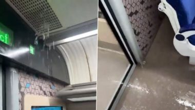 Vande Bharat Water Leakage: Water Leaks From Roof of Delhi-Varanasi Express Train, Video Surfaces