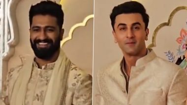 Ranbir Kapoor Grooves to ‘Tauba Tauba’ With Vicky Kaushal at Anant Ambani and Radhika Merchant’s Wedding (Watch Video)