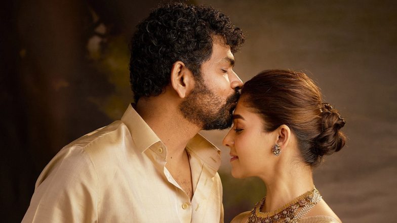 Vignesh Shivan Kisses Nayanthara on the Forehead in Their Latest Couple Photoshoot (View Pics)