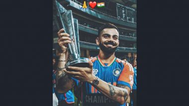 Virat Kohli Poses With T20 World Cup 2024 Title, Shares Instagram Story (View Pic)