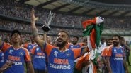 Indian Cricket Team and Wankhede Stadium Crowd Sing &lsquo;Vande Mataram&rsquo; During T20 World Cup 2024 Title Celebration (Watch Video)