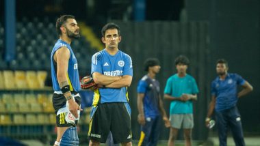 Virat Kohli and Head Coach Gautam Gambhir Have A Chat During Practice Session, Pics Go Viral Ahead of IND vs SL 1st ODI 2024