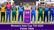 Women’s Asia Cup T20 2024 Points Table Updated Live: Sri Lanka Move to Second Spot in Group B After Beating Malaysia, Thailand in Second Place