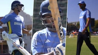 India’s T20 World Cup 2024-Winning Stars Yashasvi Jaiswal, Sanju Samson and Shivam Dube Train Hard Ahead of IND vs ZIM 3rd T20I 2024 (Watch Video)