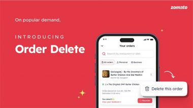 Zomato Launches New Feature To Help Customers Delete Order History on Platform After Customer Said ‘Bye Bye Zomato’