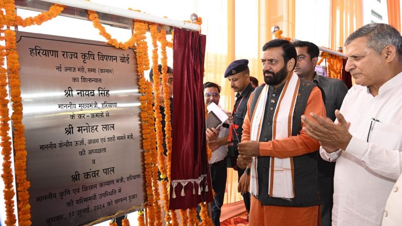Haryana CM Nayab Singh Opens First Phase of Asia’s Largest Apple Market in Pinjore (See Pics)