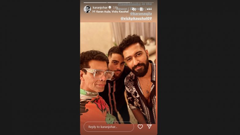 Karan Johar Shares Selfie With Vicky Kaushal and Karan Aujla, Says ‘Tauba Tauba in the House’ (View Pic)
