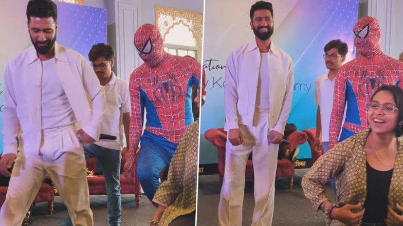 ‘Bad Newz’ Promotions: Vicky Kaushal Teaches His Viral ‘Tauba Tauba’ Dance Hookstep to Fans in Jaipur (Watch Video)