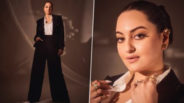 Sonakshi Sinha Slays in Wide-Legged Trousers and Blazer, Perfect Boss Lady Vibe (View Pics)