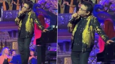 Anant Ambani-Radhika Merchant Wedding Reception: AR Rahman Mesmerises Guests with His Song 'Tere Bina' at the Grand Event (Watch Video)