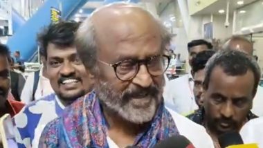 Rajinikanth Back in Chennai After Attending Anant Ambani-Radhika Merchant’s Lavish Wedding (Watch Video)