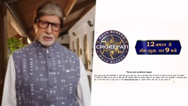 ‘Kaun Banega Crorepati’ Season 16: Amitabh Bachchan Returns As Host of Iconic Quiz Show, Set To Premiere on Sony Entertainment Television on August 12 (Watch Promo Video)