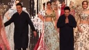 India Couture Week 2024: Suneet Varma&rsquo;s &lsquo;Nazm&rsquo; Collection Reinvigorates Iconic 70s and 80s Style on the Runway (Watch Video)
